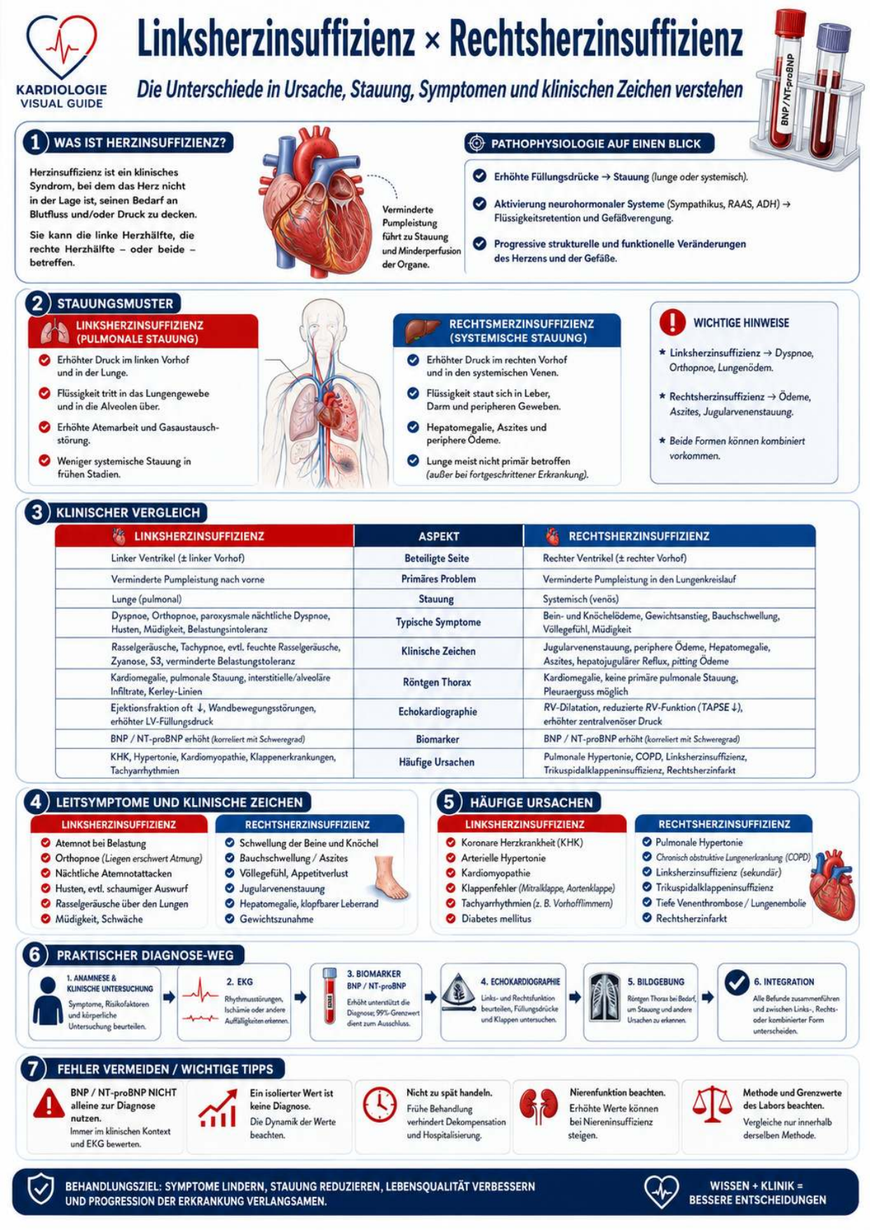 EKG-Ableitungen und Herzterritorien